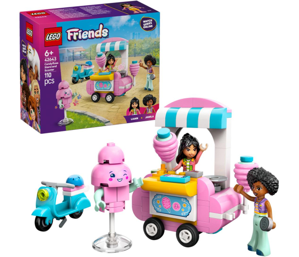 LEGO Friends 42643 Stoisko z watą cukrową i skuter - 1284264 - zdjęcie 2